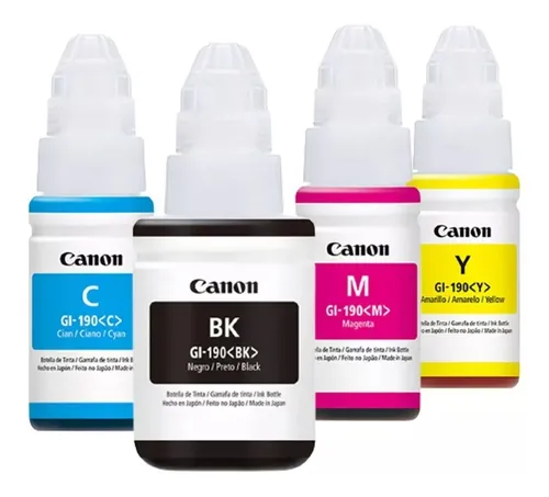 Pack Tintas Canon Gi-190 Originales G1100 G2100 G3100 G4100