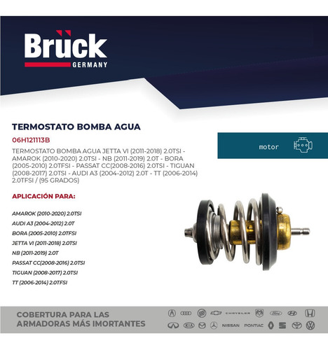 Termostato Bomba Agua Jetta A6 11-17 Nb 12-13 Amarok 10-16