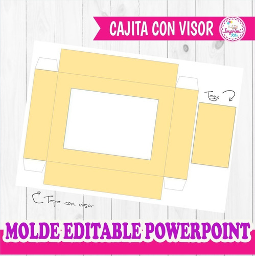 Molde Caja Visor Cajita Kit Imprimible Editable Powerpoint