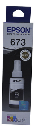 Botella De Tinta Epson T673 Negro Para L800, L850 Y L1800