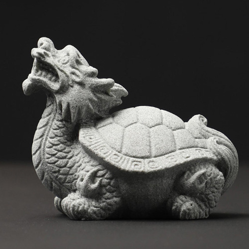 Turtle Tea Pet Ornaments Figuras De Tortuga De Dragón M