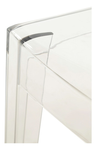 Set De 4 Sillas Ghost Acrilico Moderna Comedor Sala Eventos Estructura De La Silla Transparente Asiento Transparente Diseño De La Tela Liso