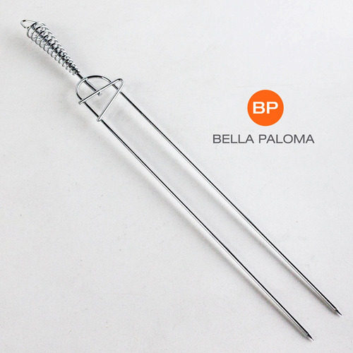 Pinche Achura Doble Cromado Asado 55 Cm