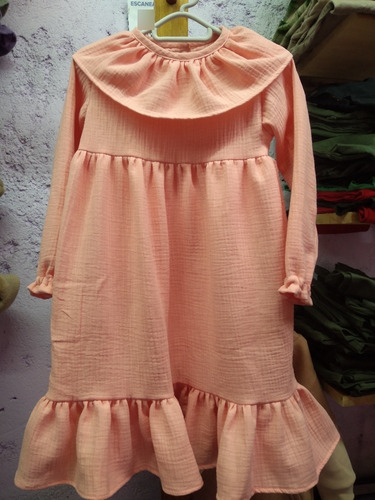 Vestido Tiki Muselina Niña Infantil Talles 1 Al 10