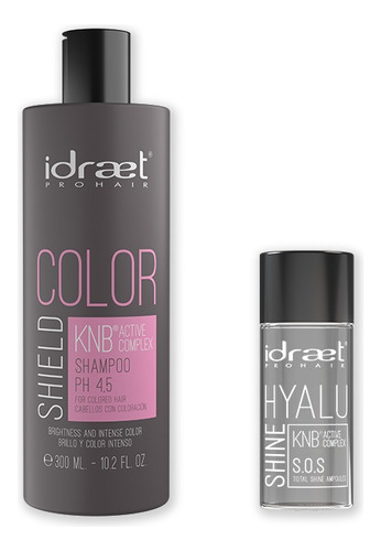 Kit Shampoo + Ampolla Cuidado Color Brillo Idraet