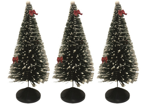 6 Mini Arvore Natal Pinheiro Nevado 30cm 