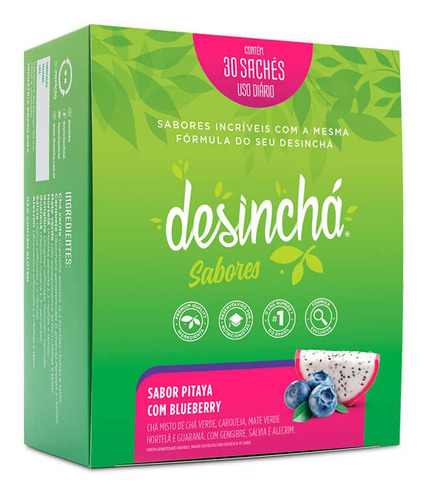 Desinchá Sabores (pitaya Com Blueberry) - 30 Sachês