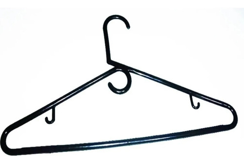100 Ganchos Finos Plásticos Negro Colgar Ropa Closet Armario