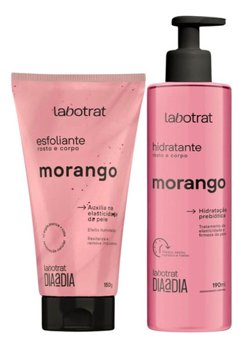 Esfoliante + Hidratante Rosto E Corpo Labotrat Morango