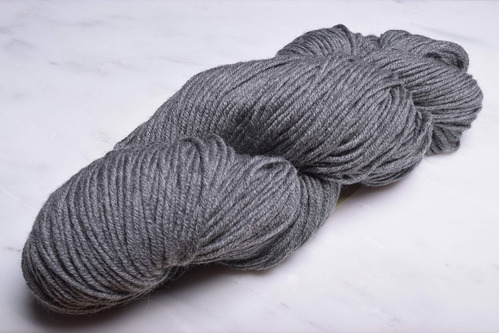 Ovillo Lana Merino Superlavado Color Gris Oscuro