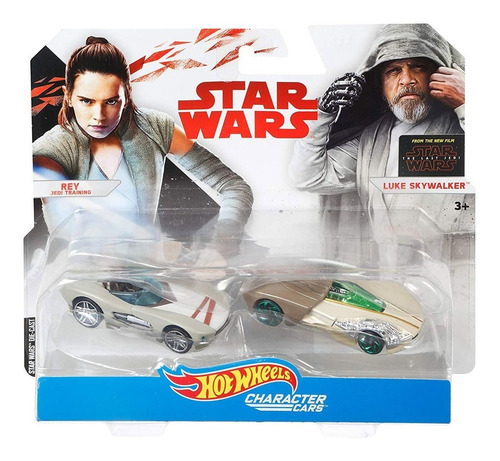 Hot Wheels Star Wars Luke Skywalker & Rey Die Cast Cars Set