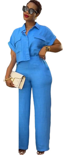 Conjunto De Camisa Y Pantalón Mujer Casual Moda Uniforme