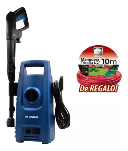 Hidrolavadora Hyundai 105bar 1500w + Manguera Tricapa 10mts