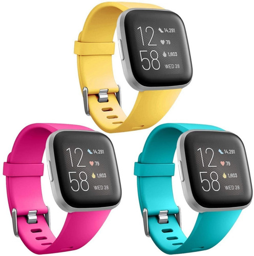 3 Mallas De Reloj Fitbit Versa 1 O 2 Talle Small Peq.