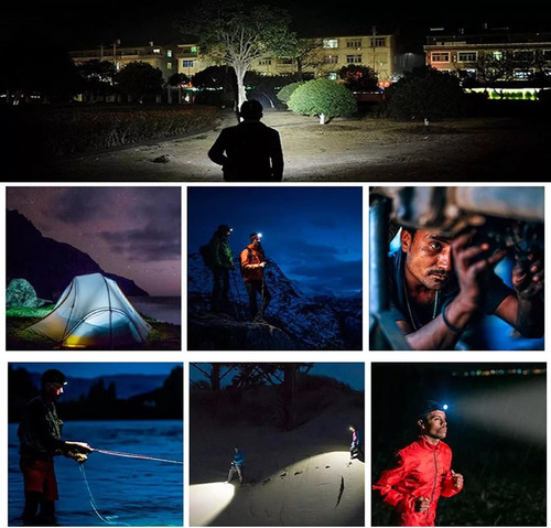 Lámpara Led Cabeza Minera Recargable Descargable Impermeable