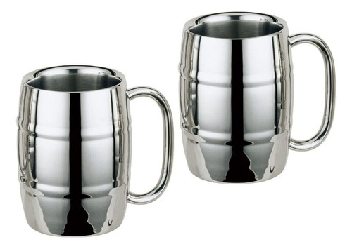 2 Stainless Steel Mug, Keg Mug, Coffee, Beer.