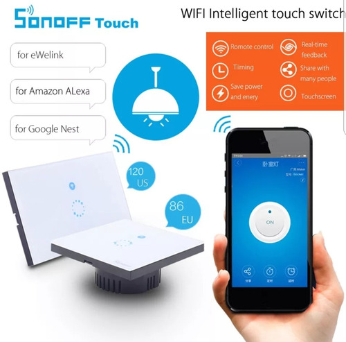 2piezas Switch Wifi Interruptor Inteligente Touch Smart Home