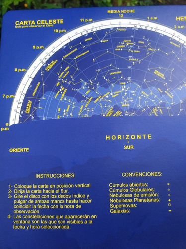 Imagen 5 de 6 de Carta Celeste - Ubica Constelaciones Y Estrellas