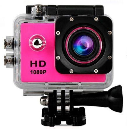 Câmera Tj4000 Ação Sports Full Hd 1080p Zoom 4x 60 Fps Rosa