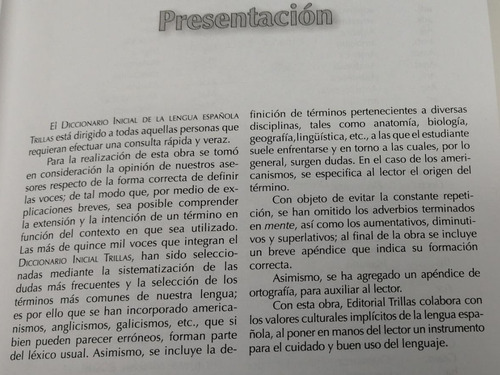 Diccionario Inicial De La Lengua Española Trillas