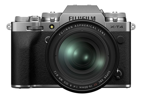 Cámara Fujifilm X-t4 Negra + Xf16-80mm Color Plateado
