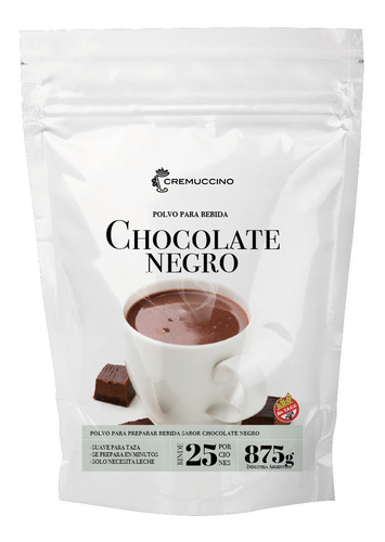 Imagen 1 de 2 de Chocolate Negro Caliente Espeso Polvo 875gr Cremuccino Cafe