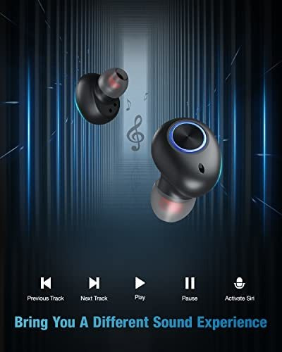 True Wireless Earbuds Bluetooth 5.0 Headphon Sport With