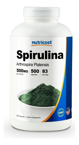 Liberador De Células Madre Espirulina Spirulina 500 Capsulas Sabor Unflavoured