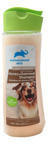 Shampoo Para Perro Animal Planet De Avena Y Miel 610 Ml