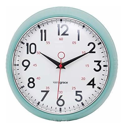 Reloj De Pared - Kiera Grace Retro Relojes De Pared, 9.5  , 