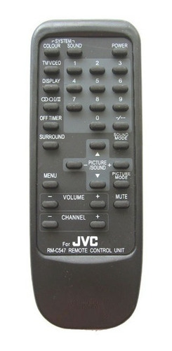 Control Remoto 12432 Para Tv Jvc Av-t3493 St C1486 C2186ar