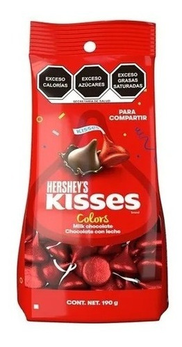 2 Bolsas Kisses Chocolates Hersheys Colors Rojo