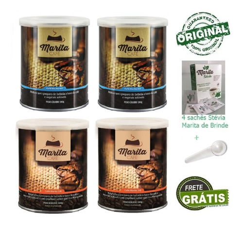 Café Marita Kit 4 Latas 2 Do3.0 E 2 Do 6.0 + Brinde Promoção