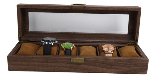 Soporte Portátil De Madera Para Guardar Joyas Con 6 Rejillas