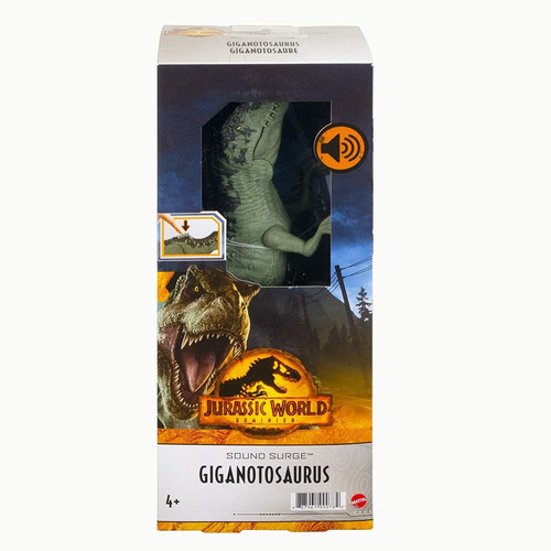 Boneco Dinossauro Com Som Giganotosaurus 30cm Jurassic World