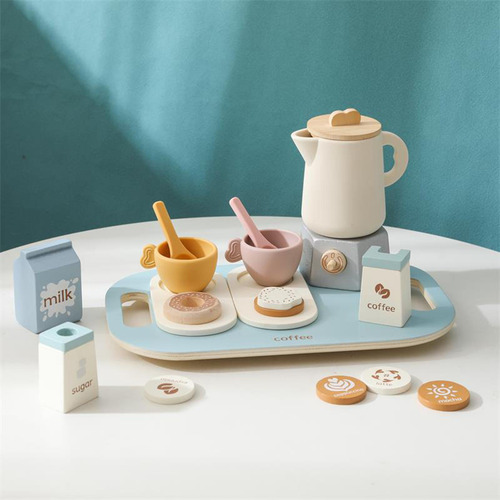 Juego De Fiesta De Té De Madera Para Niñas Pequeñas,