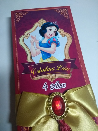 Imagem 4 de 4 de Arquivo De Corte Convite Branca De Neve Espelho