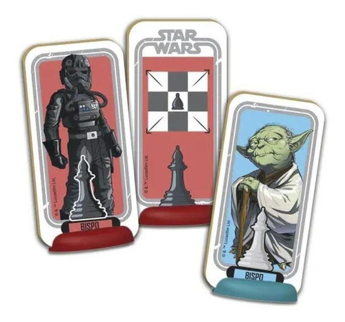 Imagem 4 de 4 de Jogo De Xadrez E Dama Star Wars De Madeira 53409 Xalingo