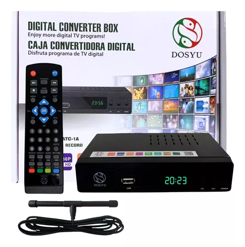 Decodificador digital para televisión, convertidor TV a canales digitales  de alta definición 1080p TV FULL HD señal digital HDMI DOSYU DY-ATC-02