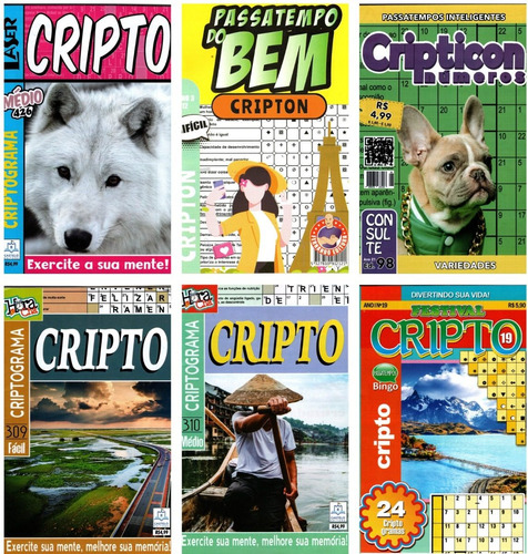 Kit 38 Revistas Cripto Criptograma Crípton - Sem Repetições 