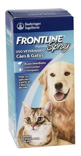 Frontline Spray Para Cães E Gatos - 100ml