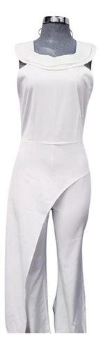 Jumpsuit Formal Blanco Asimetrico Mujer. La Segunda Bazar