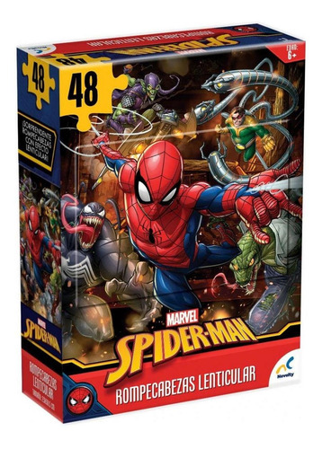 Rompecabezas Lenticular Spiderman 48 Piezas Caja Cartón