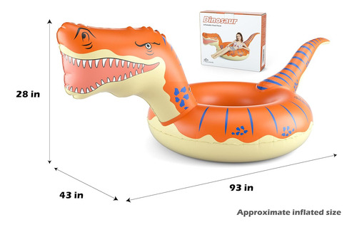 Jasonwell Tubo Flotador Inflable De Dinosaurio Para Ninos...