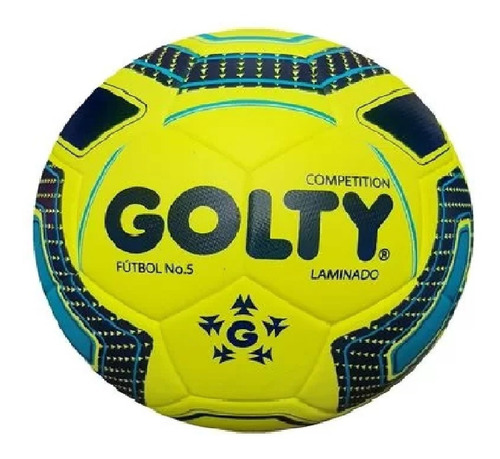 Balon De Futbol Golty Competicion On Laminado # 5 Color Amarillo
