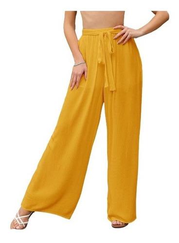 Pantalon Palazzo Lino Mujer Tendencia Varios Talles