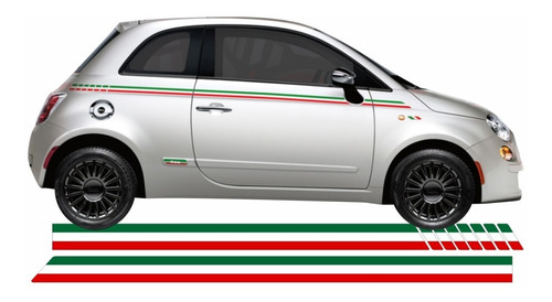 Adesivo Faixa Lateral Fiat 500 Italia 50007 Fge
