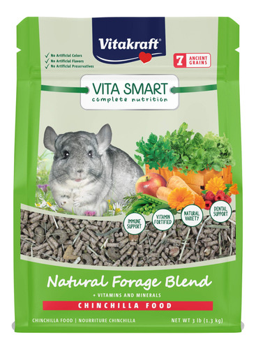 Vitakraft Vita Smart Chinchilla Food - Nutricion Completa Fo