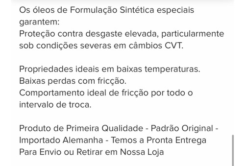 Kit Óleo Câmbio Automático Cvt Renault Captur 1,6