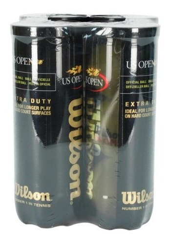 Wilson Us Open Extra Duty Tennis Ball (4-pack), Yellow